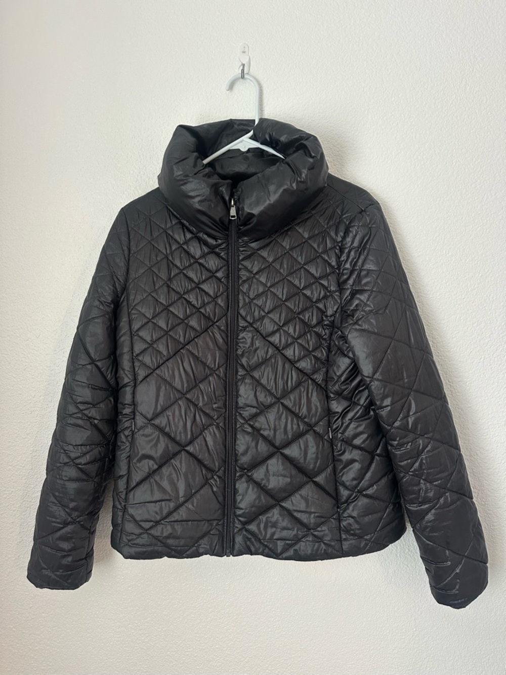 Victoria’s Secret Coat Women’s M Black Quilted Collared Full Zip Jacket